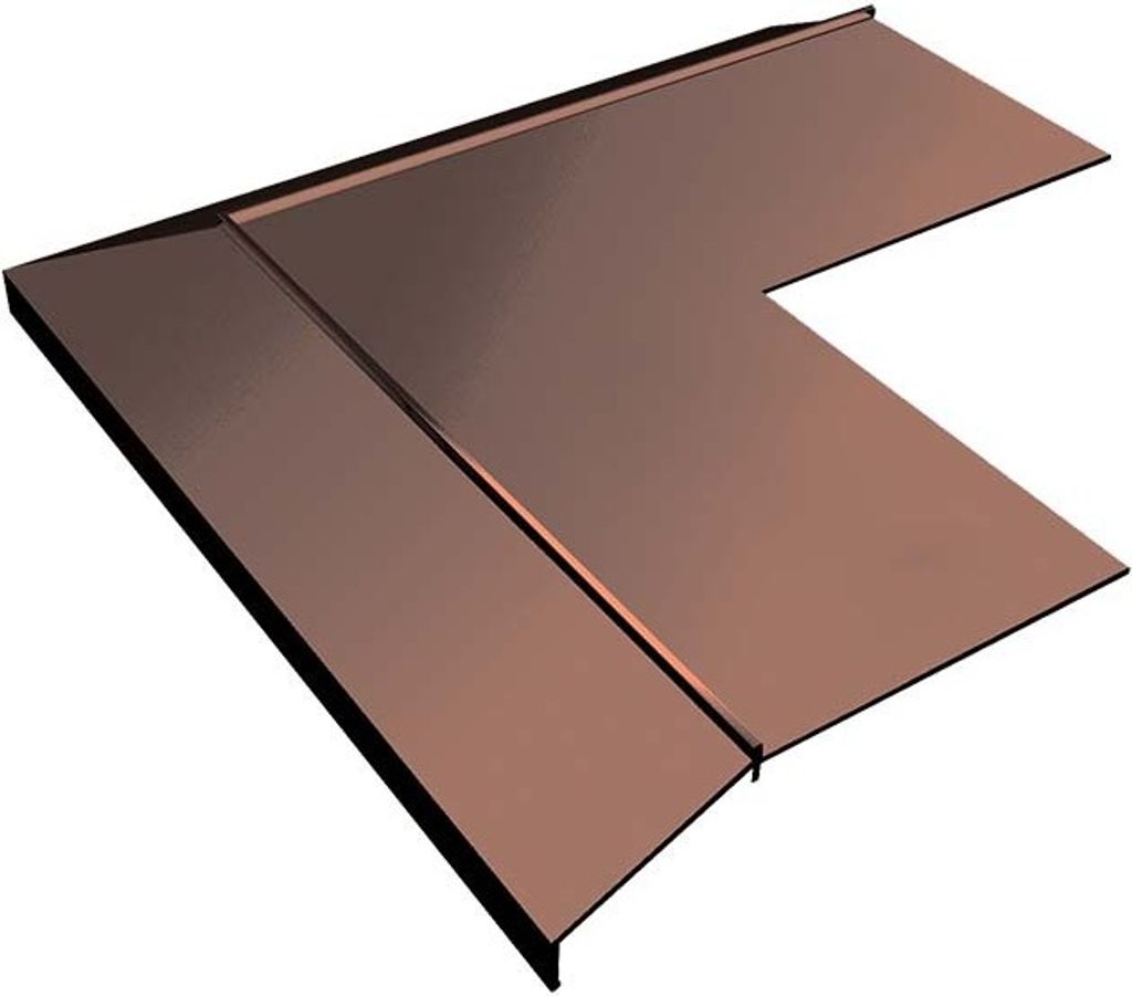 Renoplast Aluminium Traufprofil K10 Harzböden, Innenecke 90°, Braun