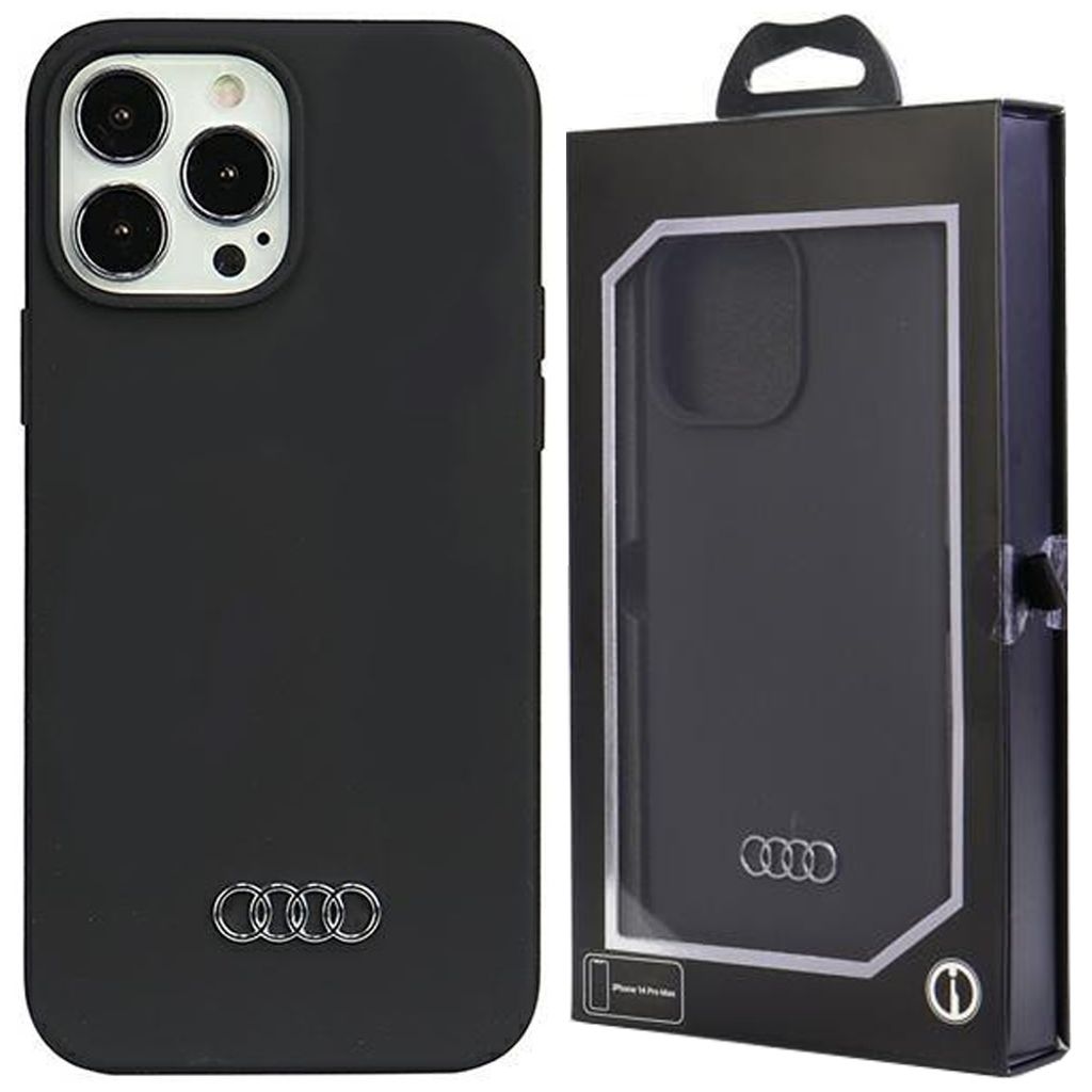 Audi Silicone Case für iPhone 14 Pro Max schwarz Produktbild 