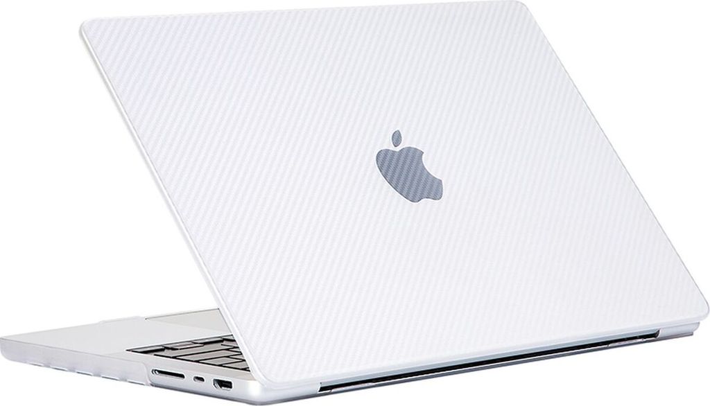 Mobigear Carbon MacBook Pro 16 Zoll (2021-2026) Hardcase Hülle MacBook Case - Transparent - Model A2485 / A2780 / A2991 / A3186 / A3428 / A3429