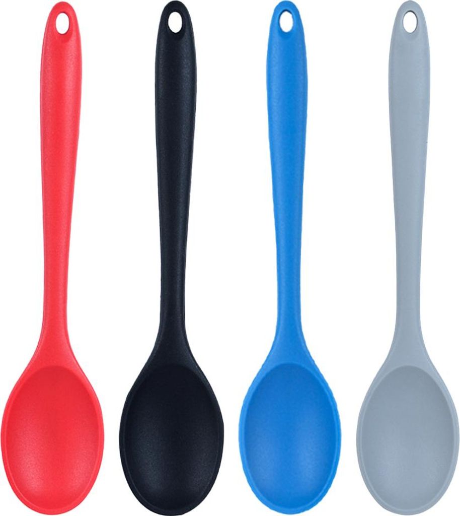 Silikonlöffel, antihaftbeschichtet, Küchenhelfer zum Kochen, Backen und Rühren