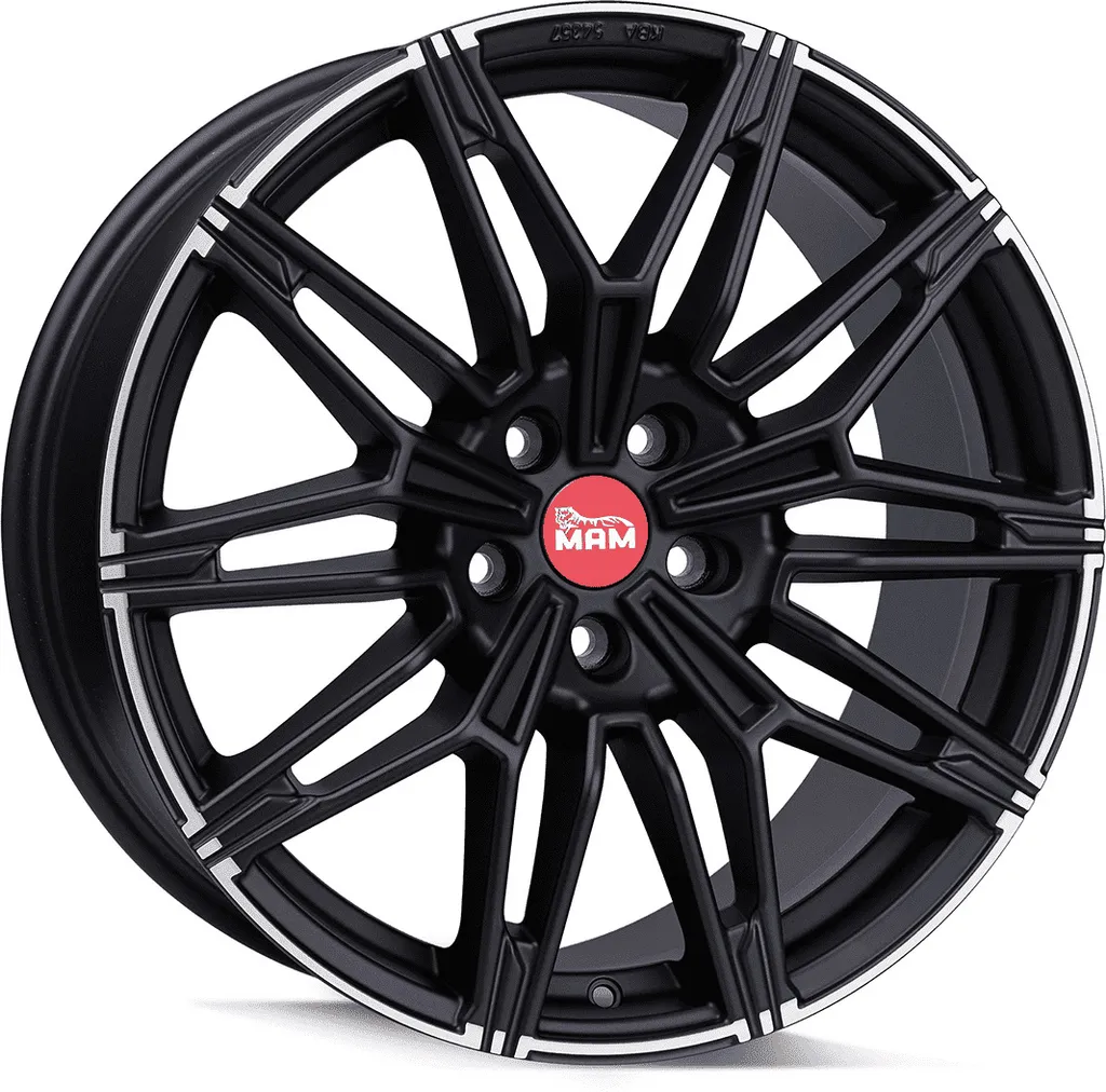 Jantes MAM B3N 19" Finition Matt Black Lip Polish et Design Concave