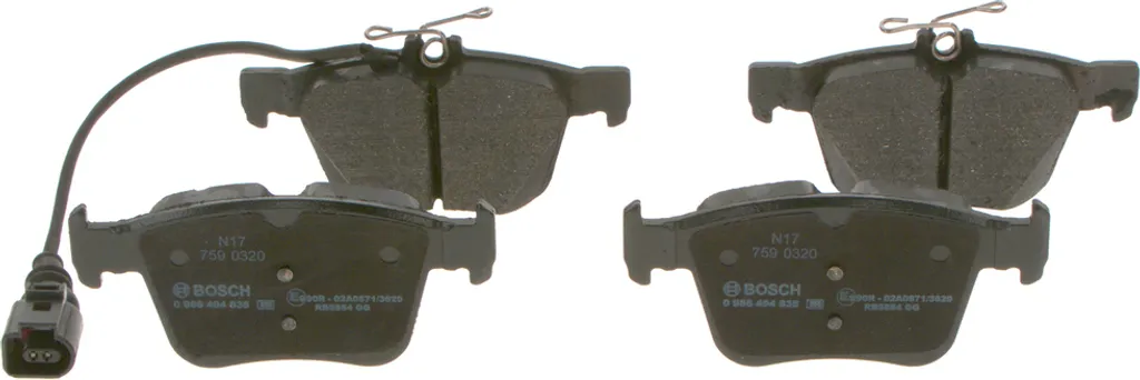 Plaquettes de frein silencieuses pour Audi A3 Q3 TT - Bosch 0986494835