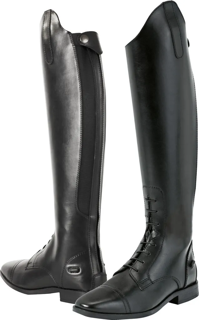 Bottes de cavalier TURIN 38 NE cuir véritable pour équitation classique