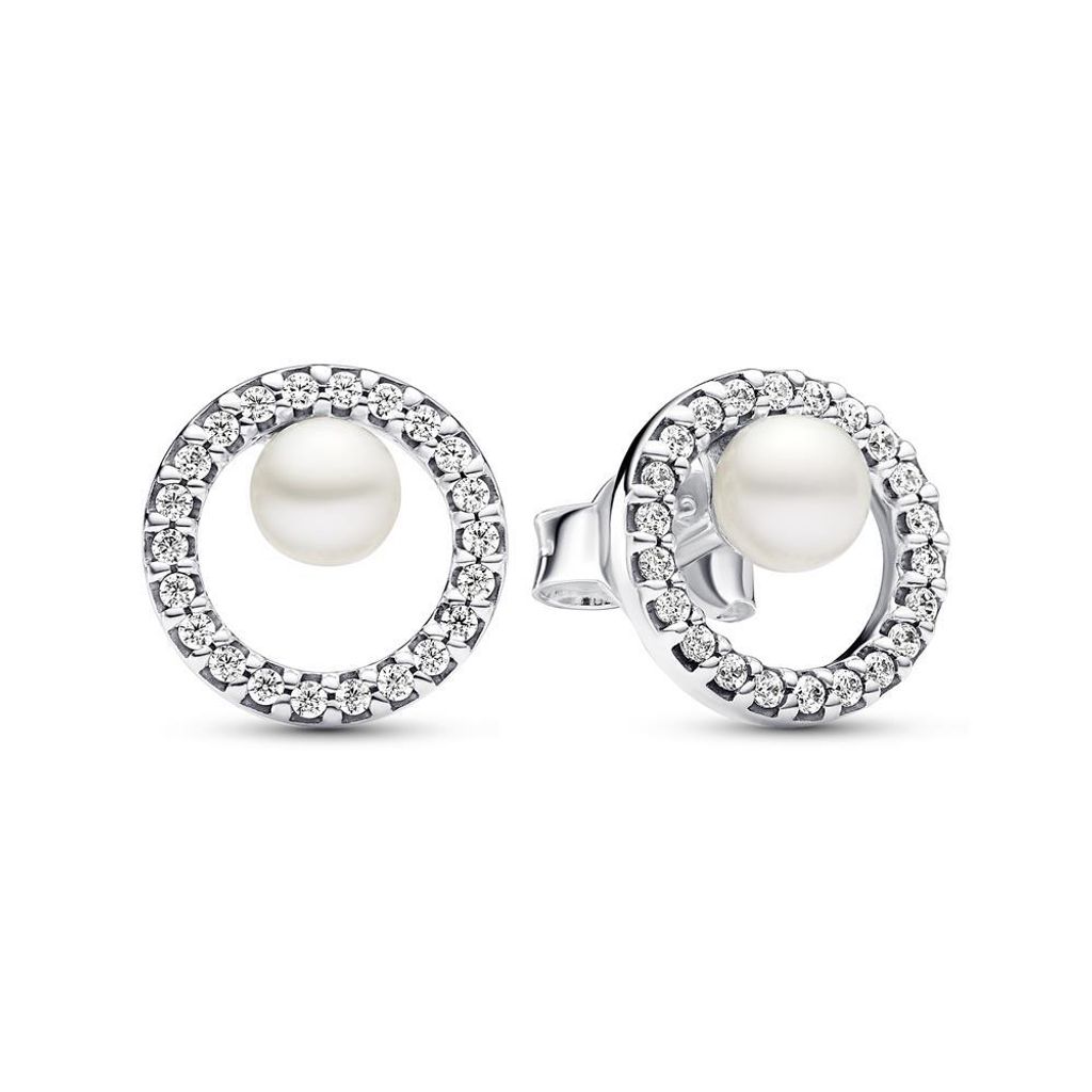 Pandora 293154C01 - Perle Halo ronde - Argent - Boucles Image du produit 