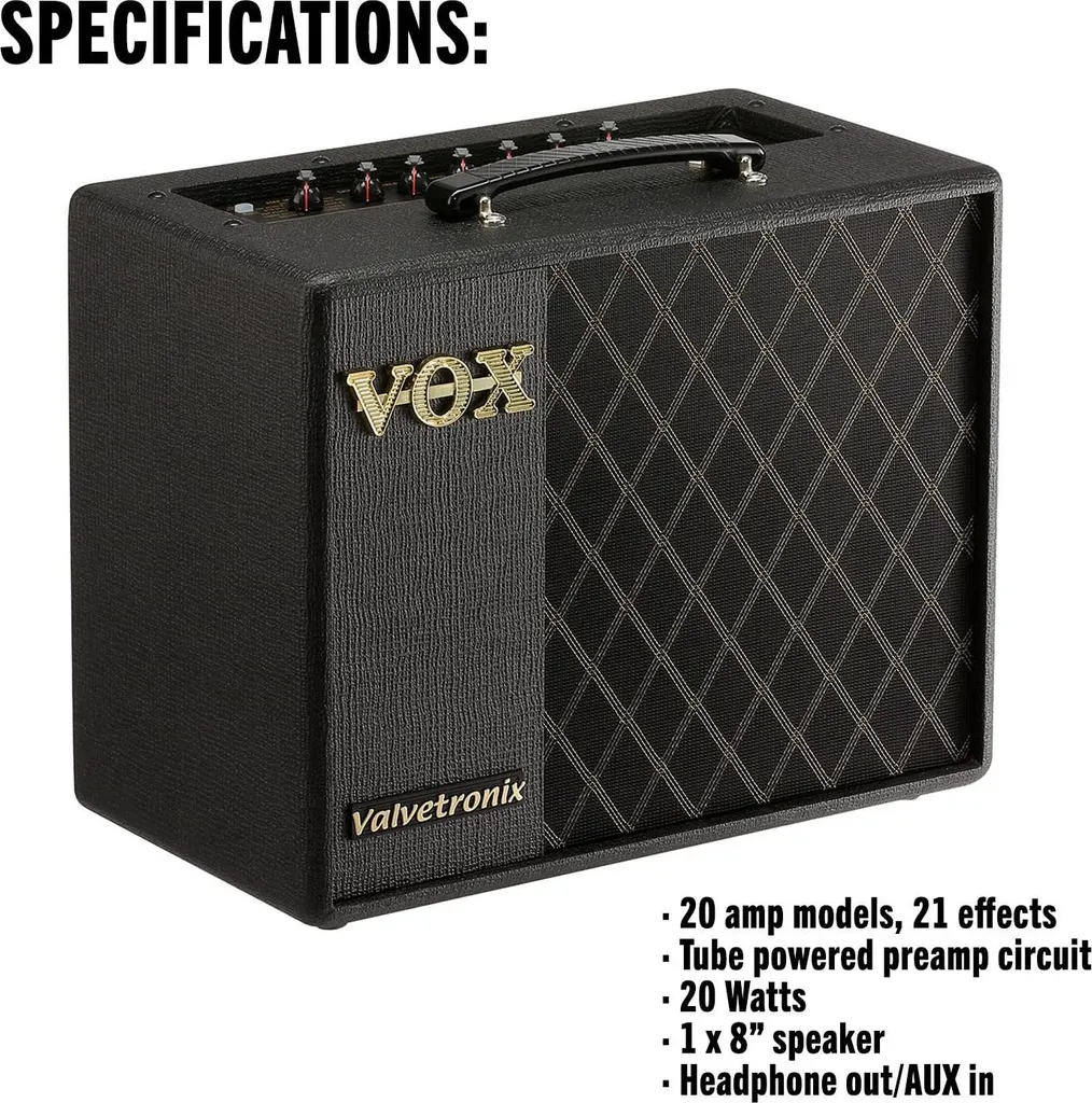 Vox VT20X ampli modélisation avec préampli à lampe 12AX7 - 4