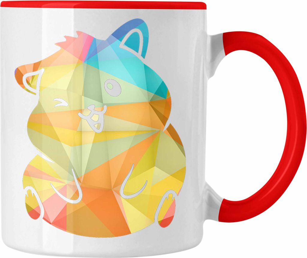 Trendation - Hamster Tasse Polygon Geometrisch Grafik Produktbild 