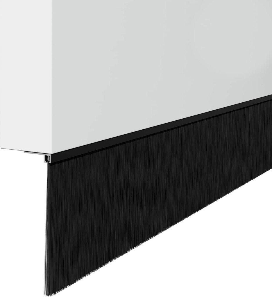 vidaXL Aufsteck Türbürstendichtungen 6 pcs Schwarz 100 cm