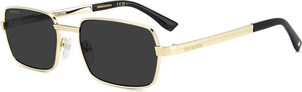 Lunettes de soleil de luxe pour hommes Dsquared2 D2 0192/S Or et Gris