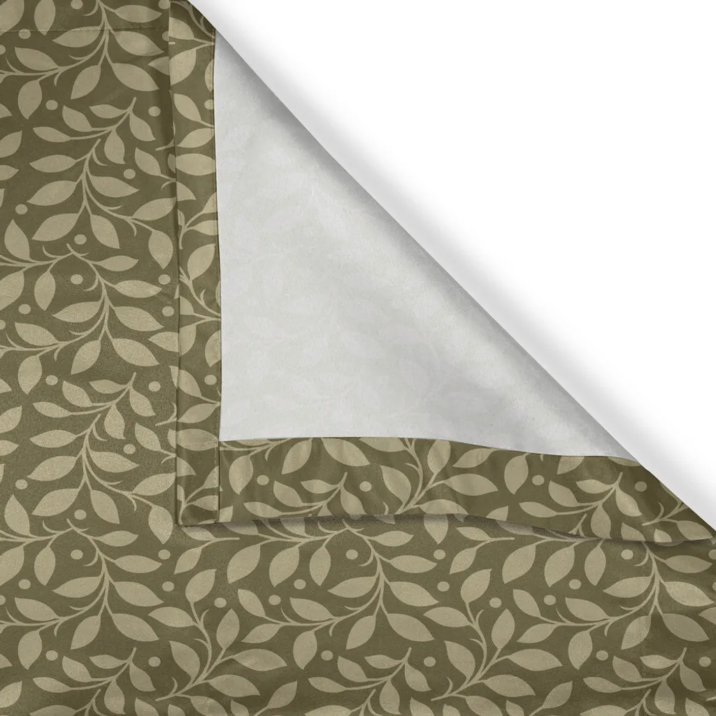 Rideau isolant et décoratif contre le vis-à-vis 280x245 cm kaki brun