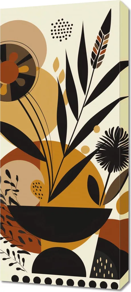 Image Jardins géométriques 40 x 90 cm - Tableau décoratif panoramique