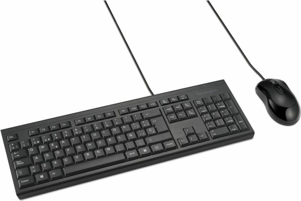 Tastatur mit Maus Kensington K75452ES Schwarz Qwerty Spanisch