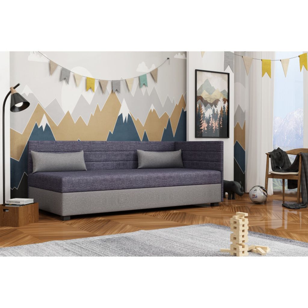 Einzelbett 100x195 BEATRIS PLUS 1 - Graphit/Grau
