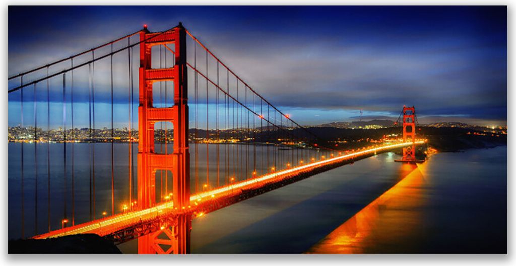 Glasbilder 120x60 Wandbild Druck auf Glas Brücke Architektur