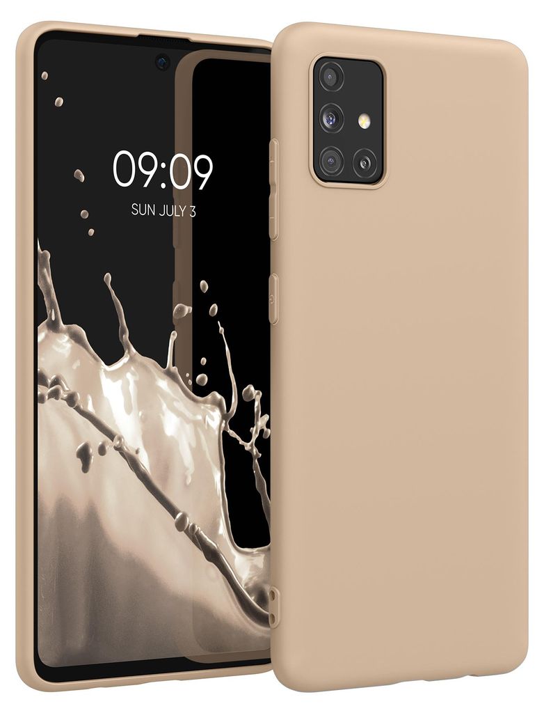kwmobile Handyhülle für Samsung Galaxy A51 Hülle - TPU Case - Kabelloses Laden - Schutzhülle Cover in Perlmutt