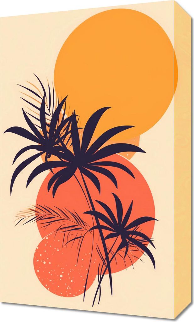 Bild 30x50cm Tropischer Sonnenuntergang