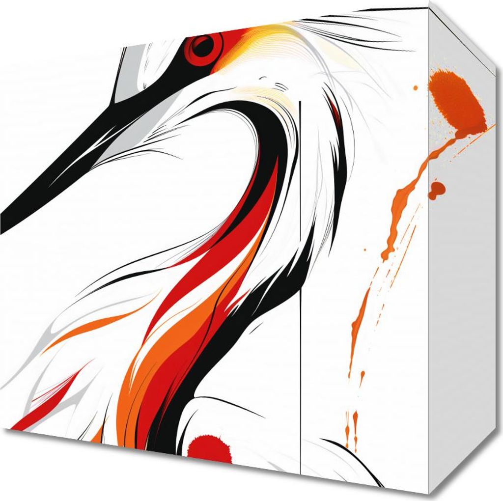 Bild 20x20cm Storch