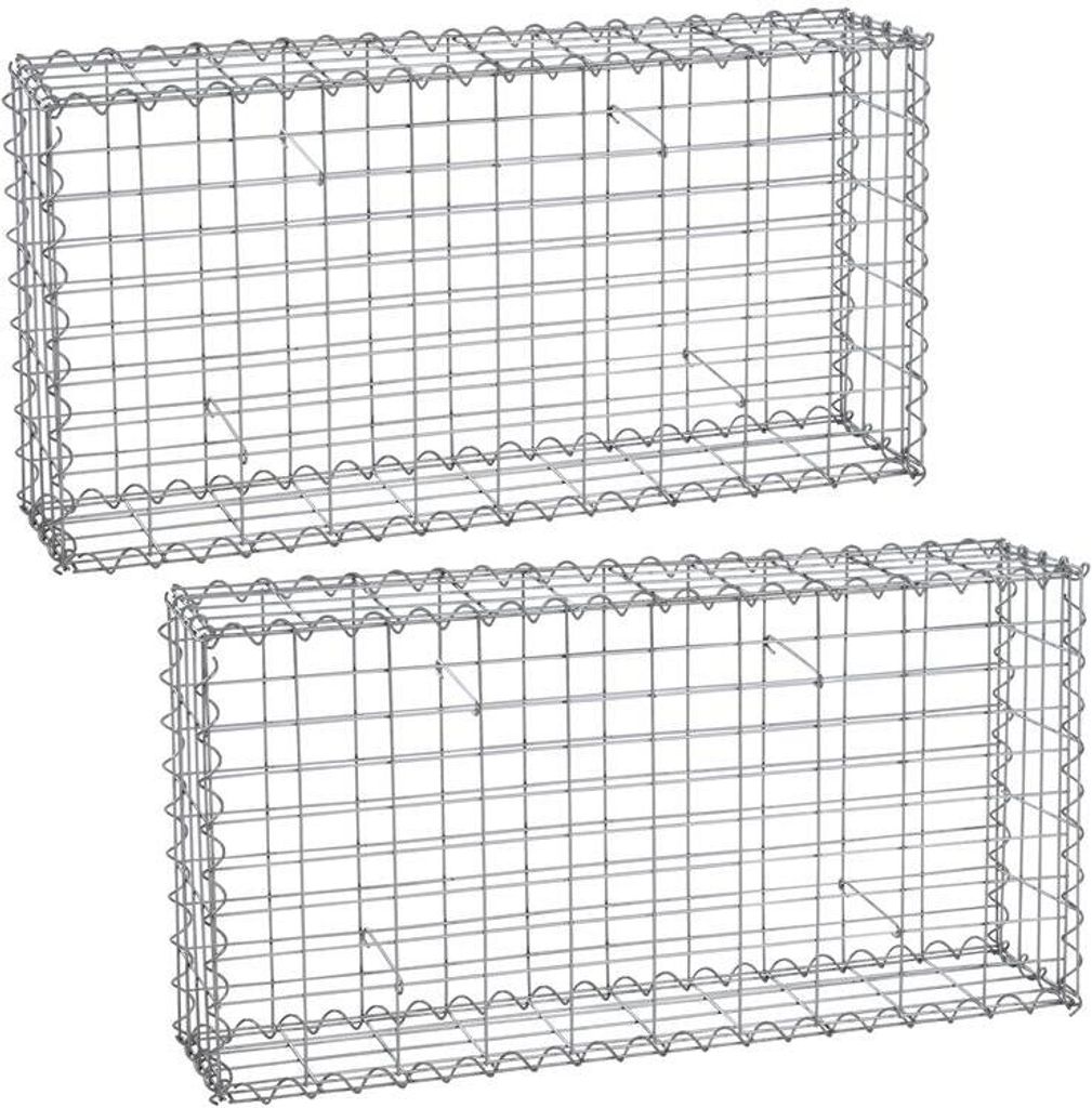 Gabione Spiralgabione Steinkorb 100x50x20 cm 2er Set  Draht Produktbild 