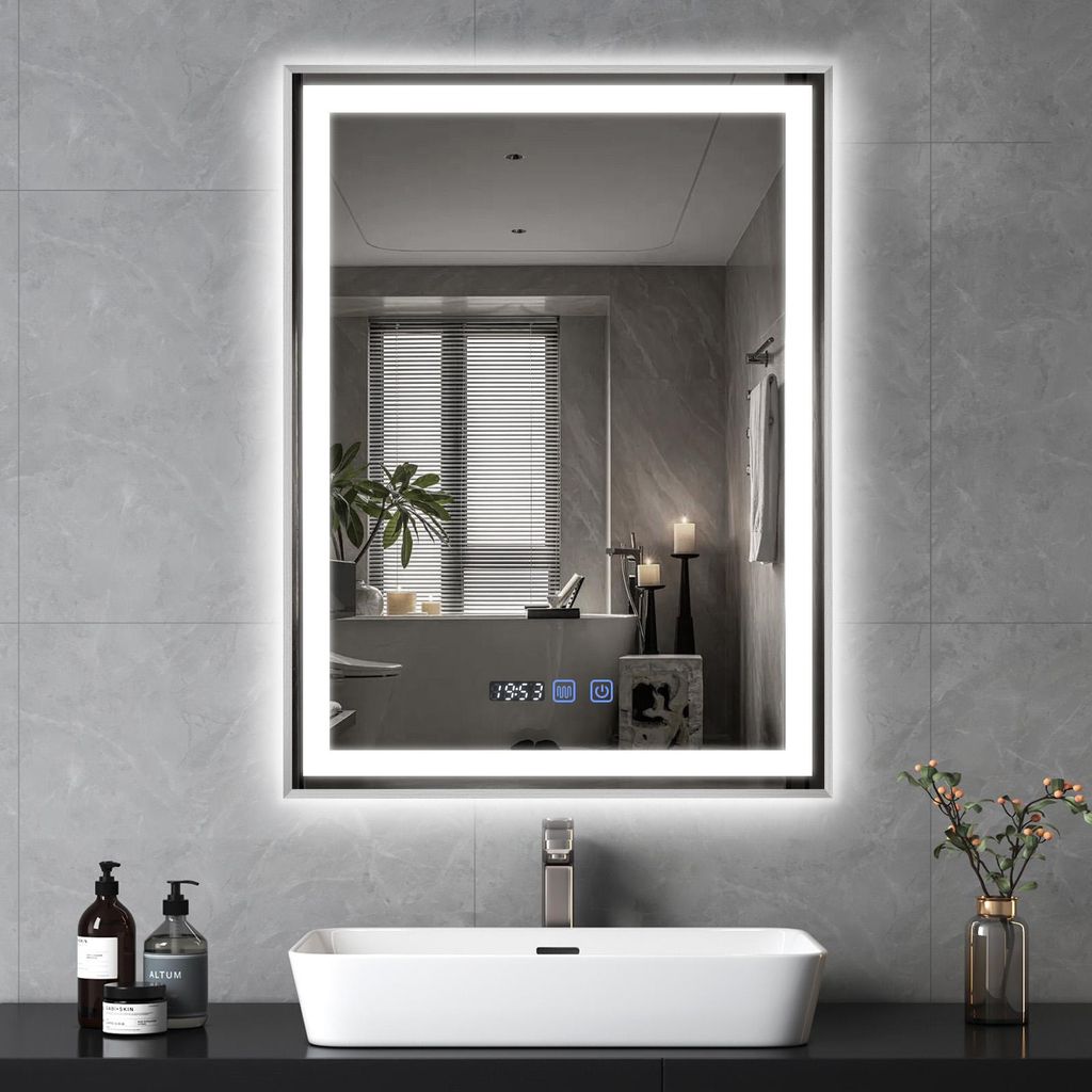 Puluomis badspiegel 60x80, anti-condens, met 3 kleuren Productafbeelding 