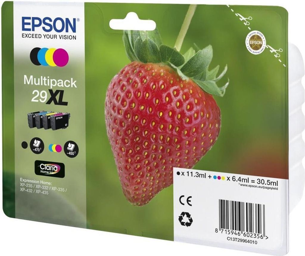 Cartridge Epson 29 4-pack černá + barevná XL T2996 Obrázek produktu 