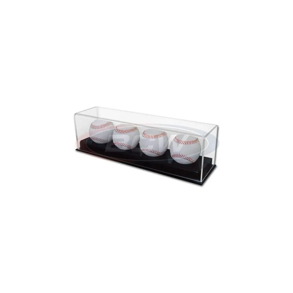 Support Quadruple Transparent avec Protection UV pour Balles de Baseball
