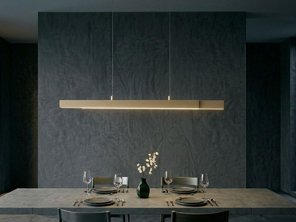 LED Pendellampe VAYANA Sandfarben 140cm