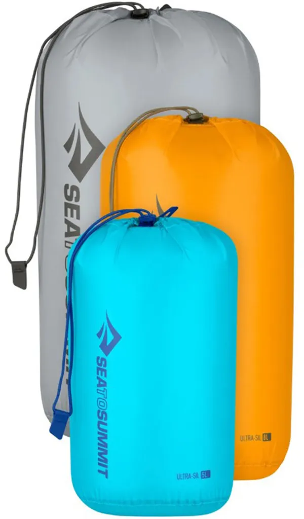 Sacs Ultra-Sil Stuff Sack Set ultra légers et résistants 5L 8L 13L gris