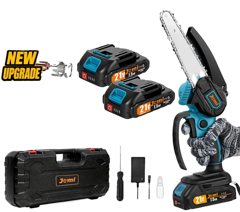 Tronçonneuse sans fil pour élagage jardin avec kit complet 2 batteries