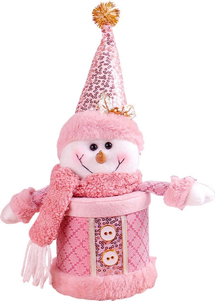 Weihnachtsbonbonglas, Weihnachtsplüsch, Weihnachtsmann/Schneemann/Elch, Bonbonhalter, rosa Bonbon-Aufbewahrungsbox, Obstverpackungsglas für die I...