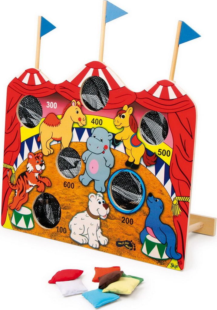 small Foot Design 5696 1 x Wurfspiel Wurfstand Zirkus