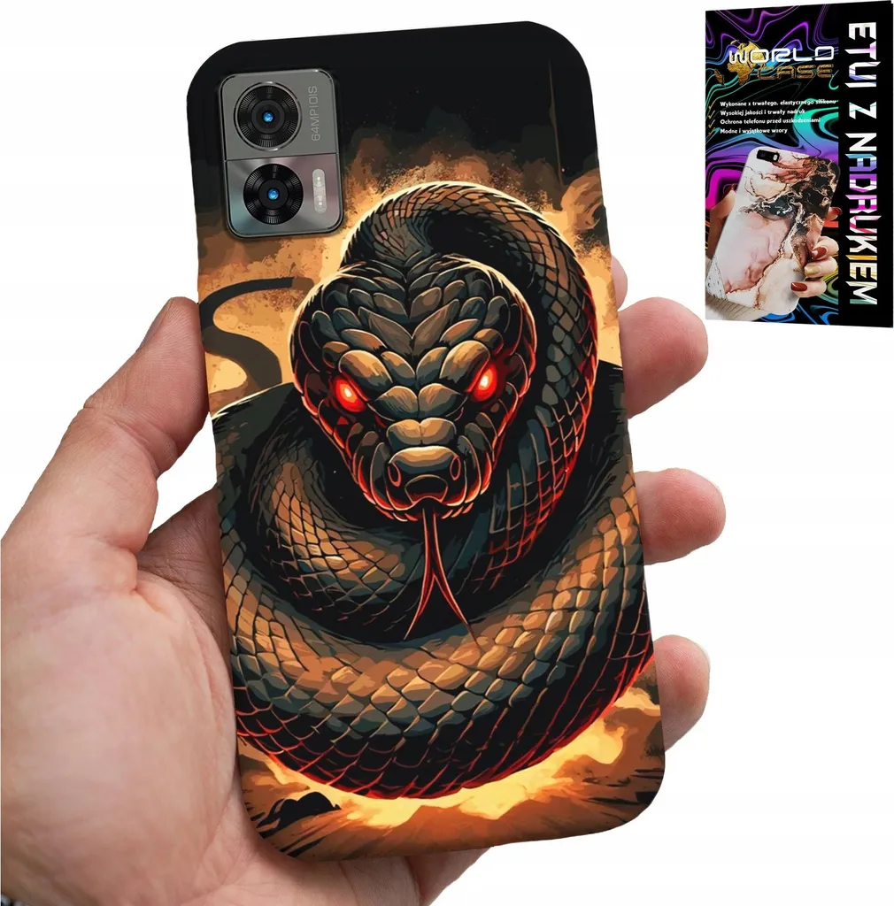 Custodia Motorola Edge 30 Neo Snake - L'Essenza del Cobra Foil