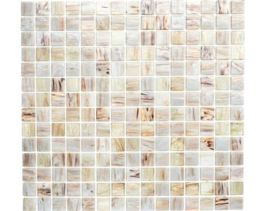 Beiges Glasmosaik. Cremefarbenes Poolmosaik, perfekt für Küche und Bad, Mosaikfliese für Wand und Boden, 32,5 x 30,5 cm