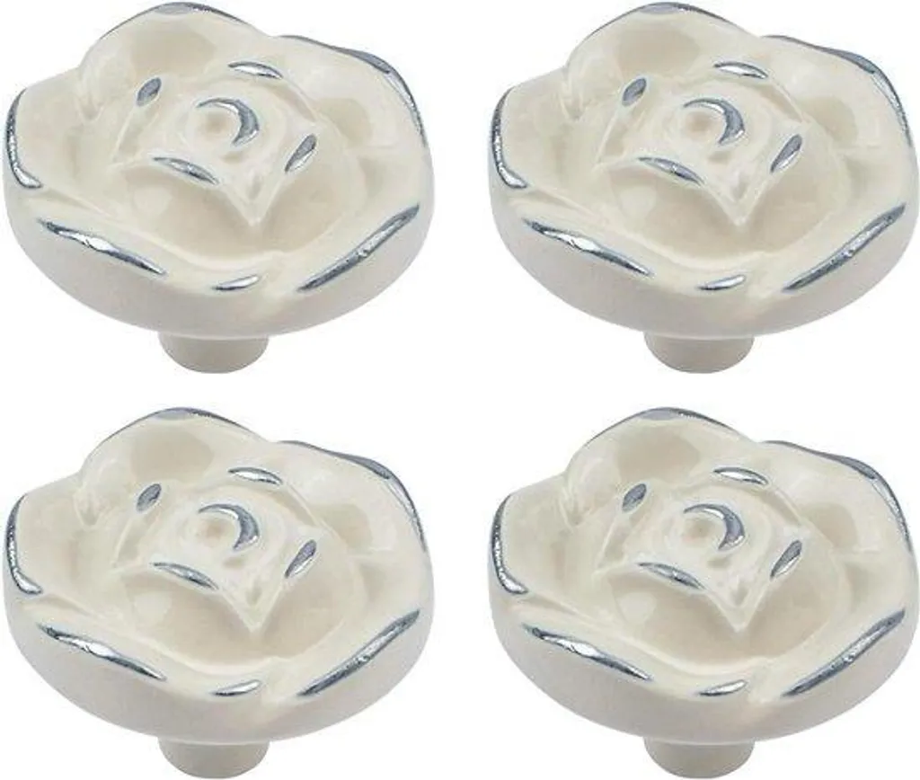 Boutons de meuble robustes en zinc ébène et blanc pour tiroir cassé