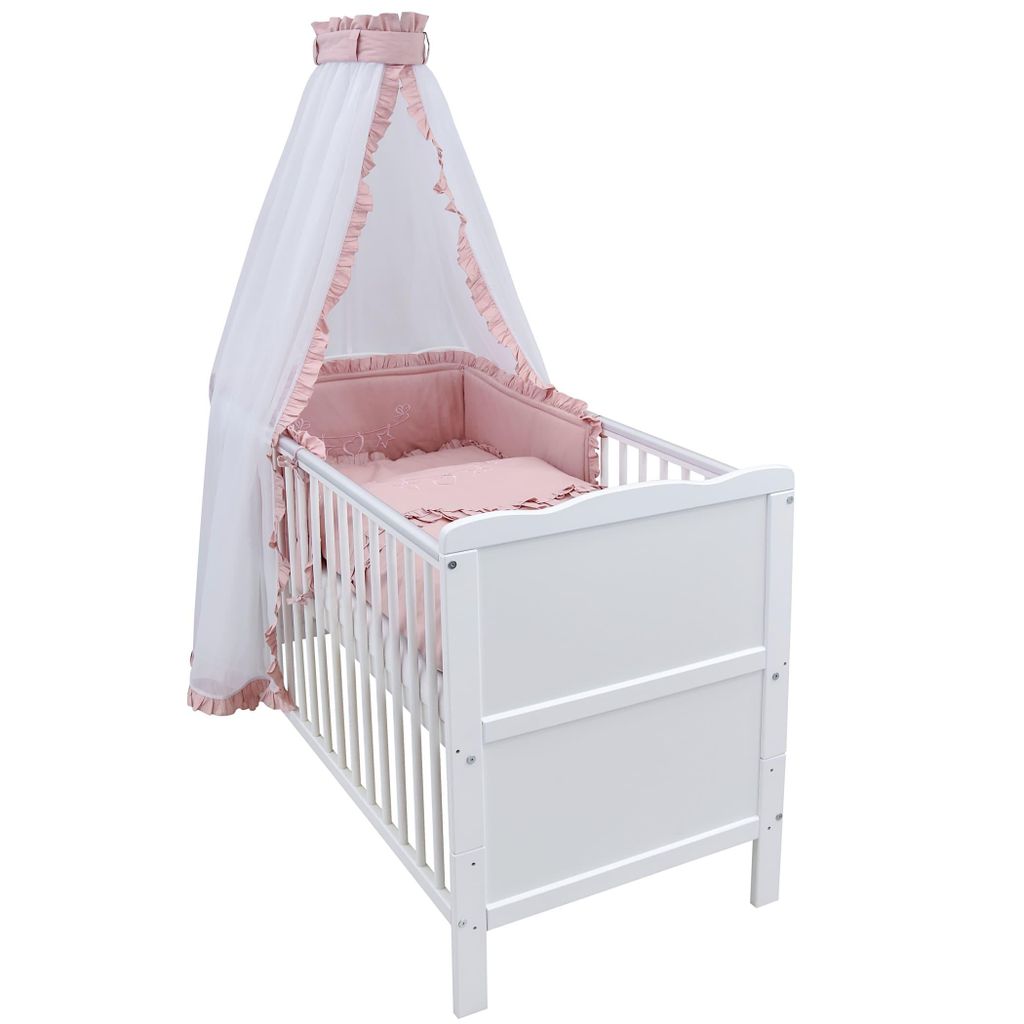 Baby-Delux Babybett Kinderbett Jack Umbaubar 140x70 Weiß Produktbild 