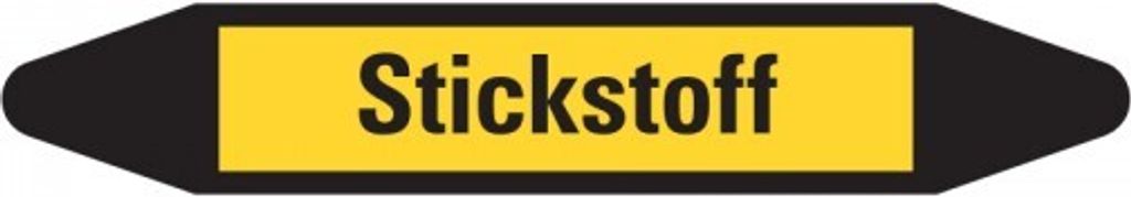 Dreifke Aufkleber I RKZ-Etikett Stickstoff, gelb/schwarz, für Ø 40-60mm, 218...