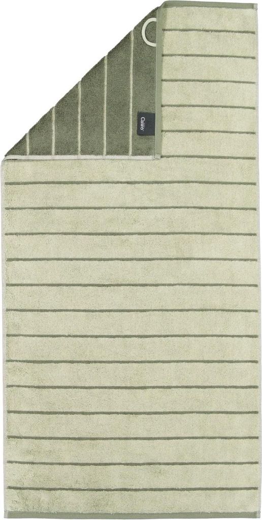 Handtuch - 50 x 100 cm - Hellgrün - Dunkelgrün - Baumwolle - Streifen