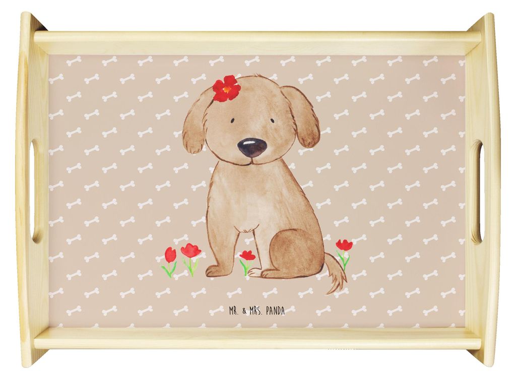 Mr. & Mrs. Panda Sofa Tablett Hund Dame - Hundeglück - Geschenk, Niedlich, Liebenswert, Holztablett, Liebe, Servier, aus holz, Sprüche, Hunde, se...