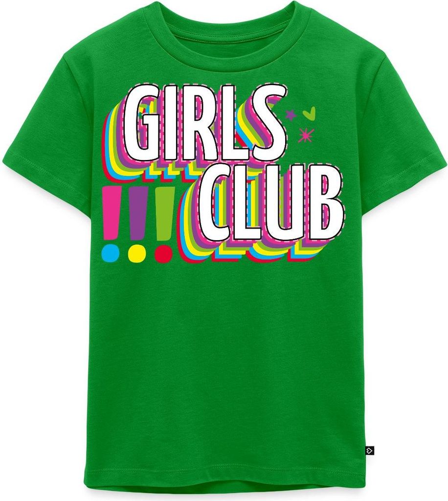 Spreadshirt Die Drei Ausrufezeichen Girls Club Kinder Premium T-Shirt, 122/128 (6 Jahre), Grün