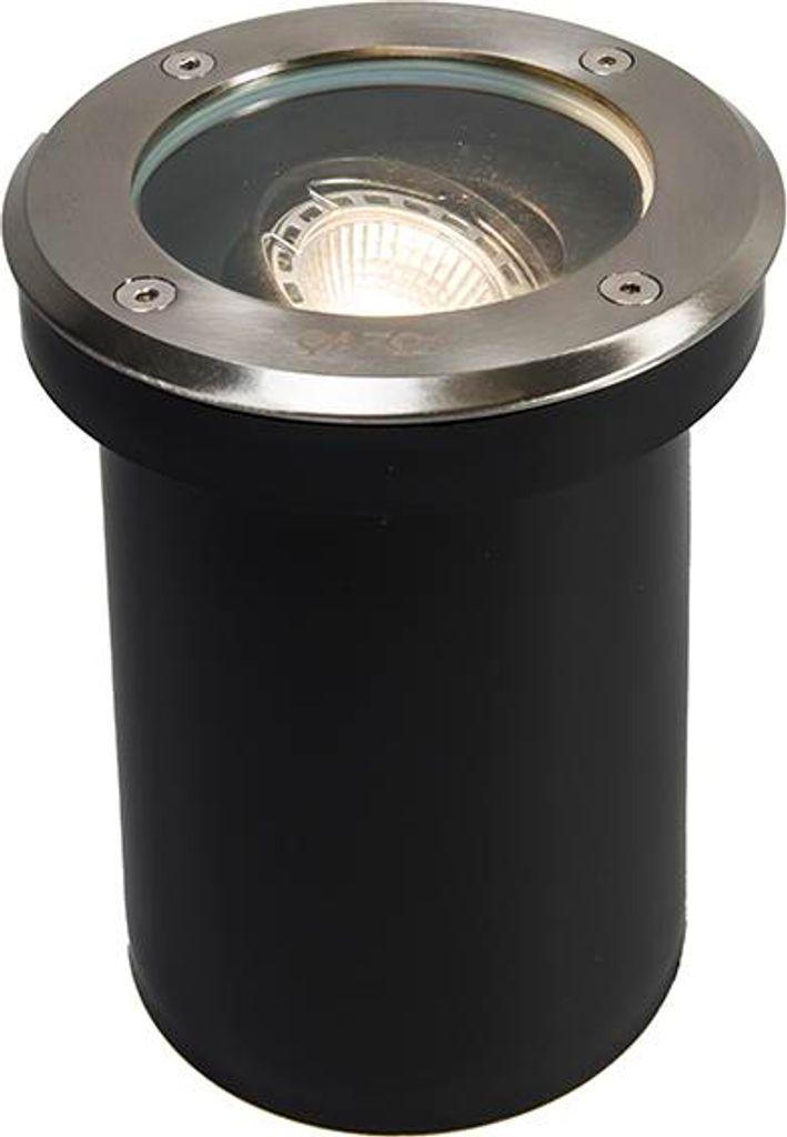 Moderner Outdoor Bodenstrahler Stahl Verstellbar IP65 Delux Produktbild 