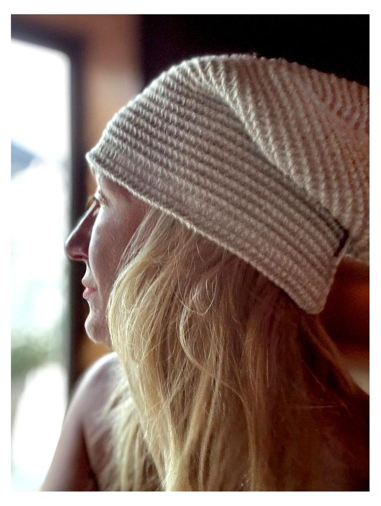 Leinen Waffelpique - Sauna-Beanie; Saunamütze, Saunahut - Einheitsgröße Unisex aus 100% Leinen, Sauna Spa Pool