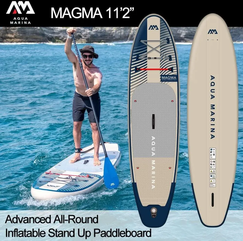 Aqua Marina Magma 11'2 iSUP Planche de Paddle Gonflable Polyvalente 340cm