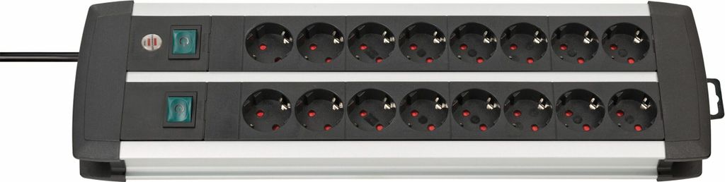 brennenstuhl Steckdosenleiste Premium-Duo-Alu-Line 16-fach Produktbild 