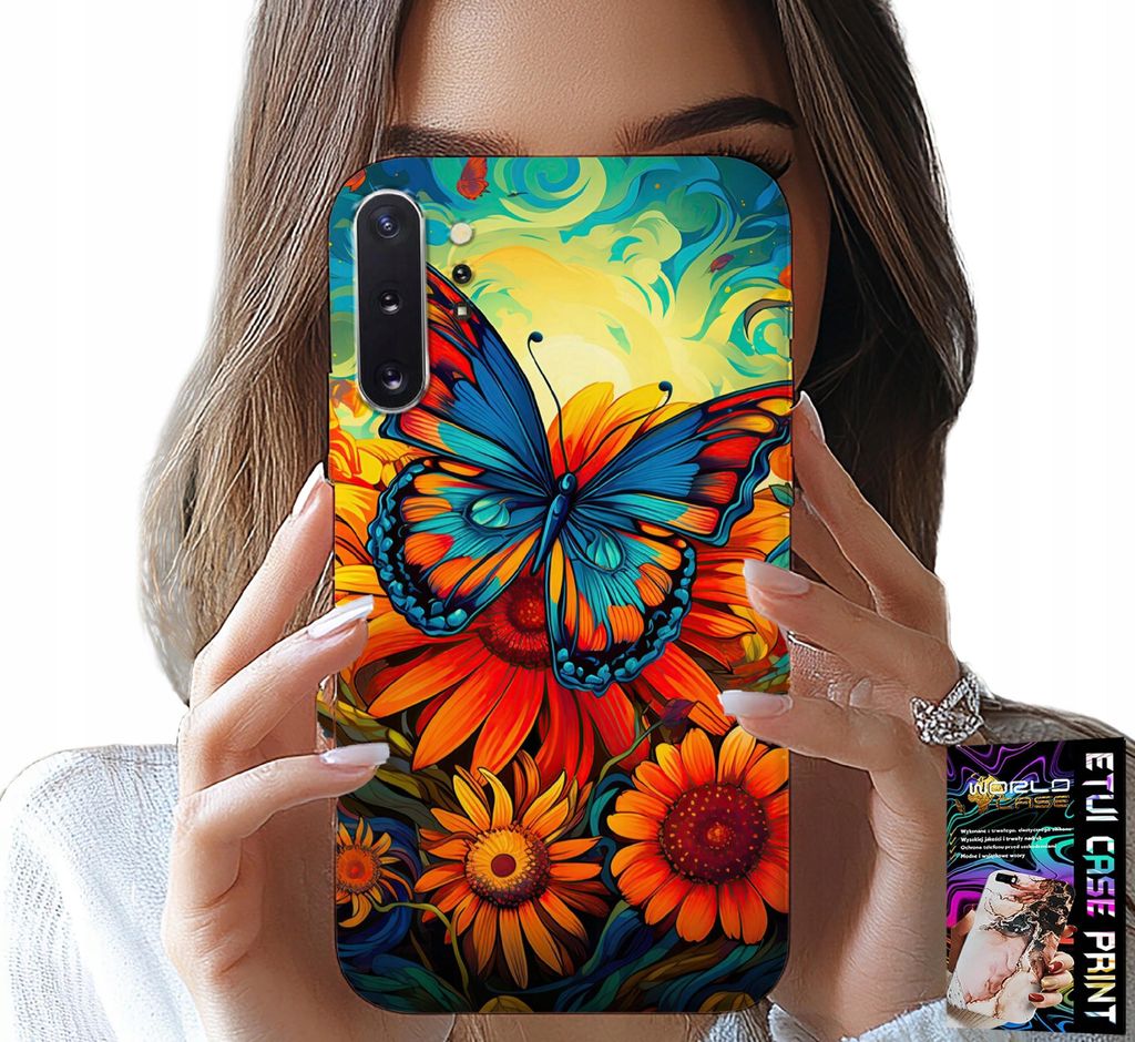 Fall Für Samsung Note 10 Plus - Schmetterlinge Schmetterlinge Blumen Rosen Fall