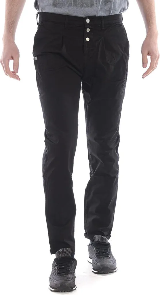 Pantalon Chino Noir Daniele Alessandrini PJ5369L en Coton Taille 36 Chic