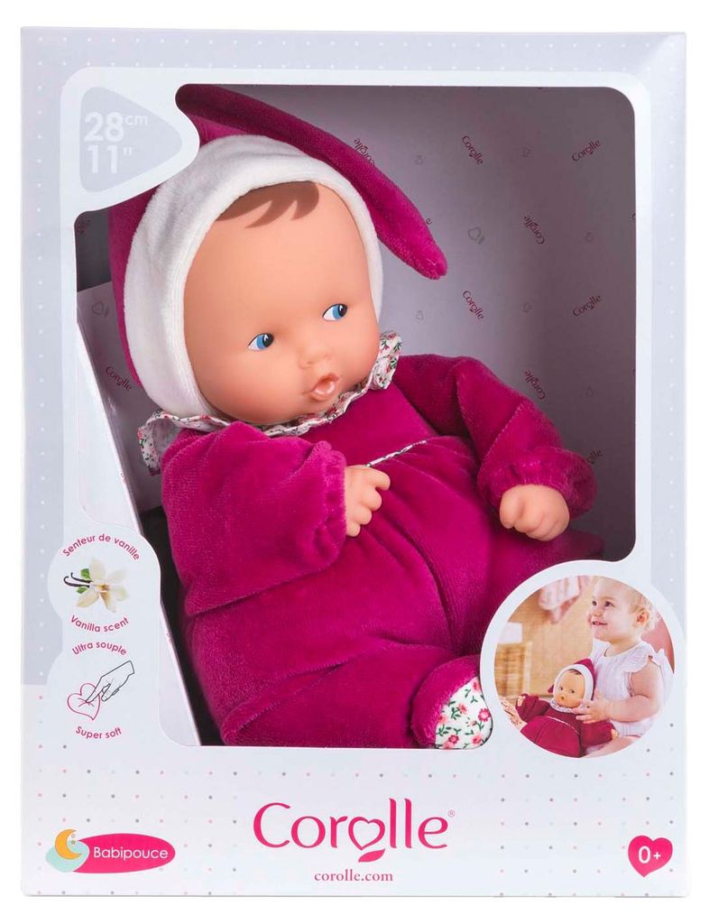 Corolle Babypuppe Rosa Grenadine - Weiche Puppe 28cm für Kinder