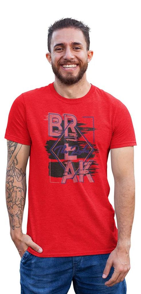 D&B Uni Polo ST00228 Break Rot-Größe L