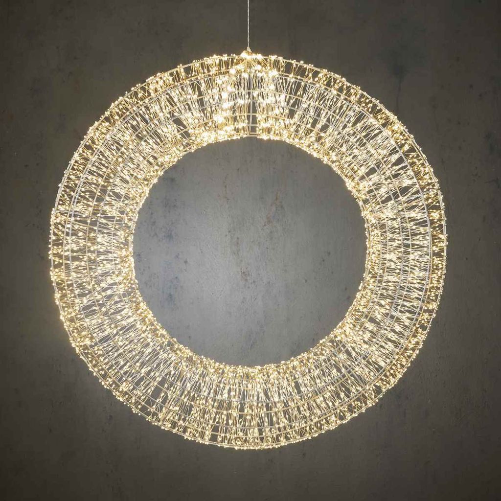 Luca Lighting LED-Kranz 6000 LED klassisch weiß außen 80 cm Produktbild 