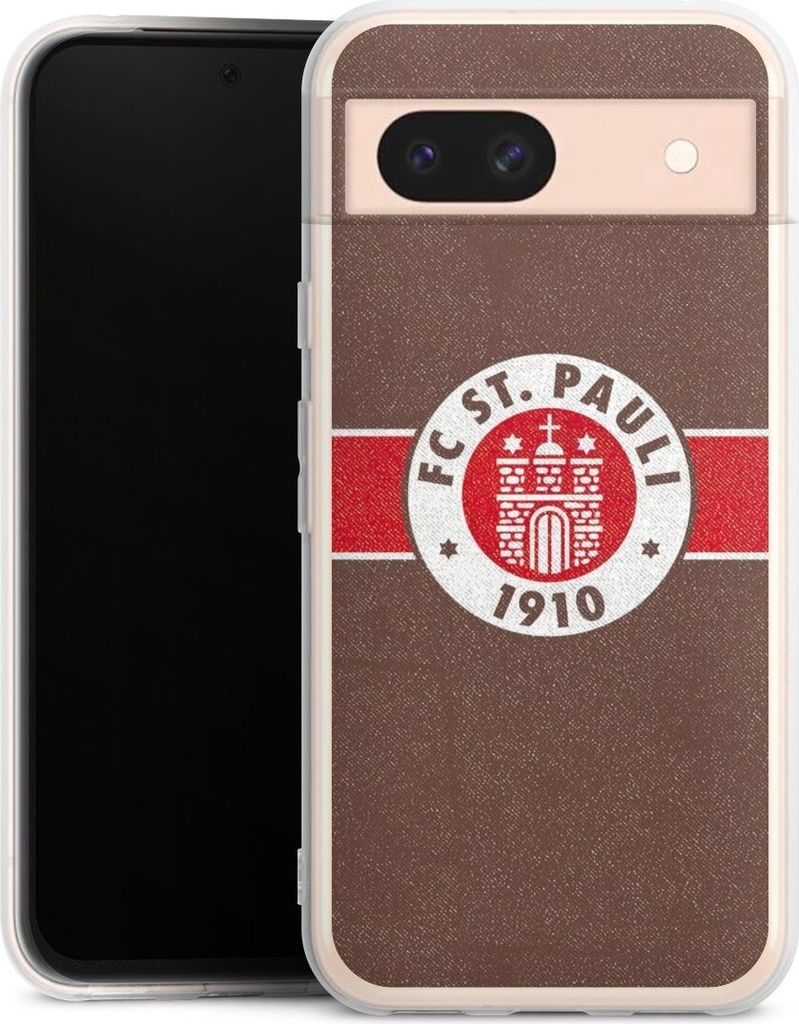 DeinDesign Handyhülle für Google Pixel 8a Silikon Hülle Case Smartphone Schutzhülle FC St. Pauli Logo Offizielles Lizenzprodukt