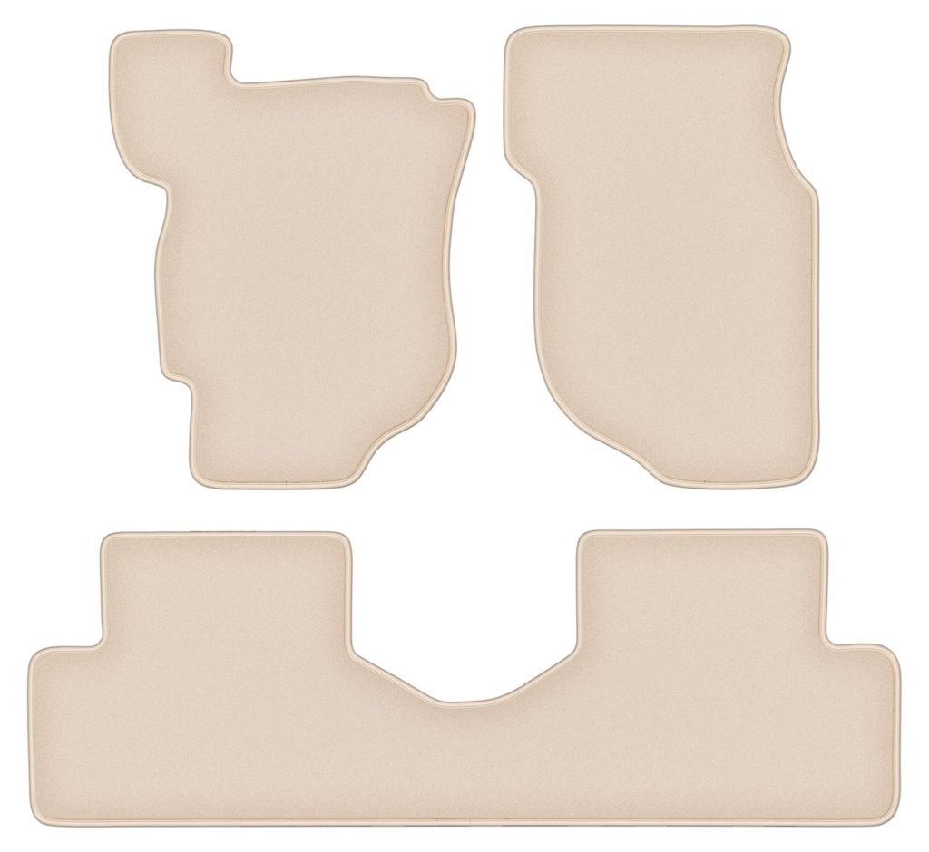DURBAN Beige Velours-Fußmatten-Set für Honda Concerto Liftback (1988-1994)