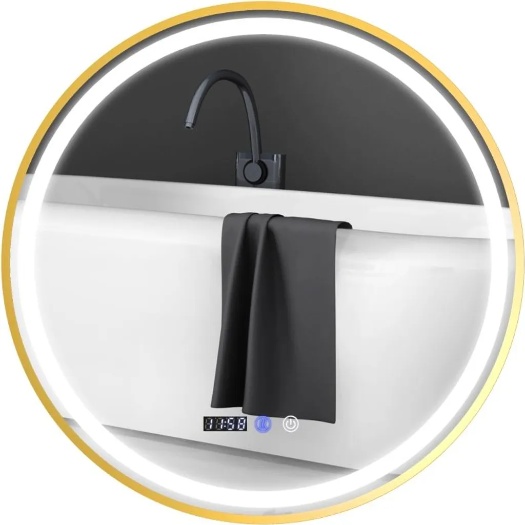 Miroir de Salle de Bain LED Rond Idéal Maquillage avec Option Anti-buée