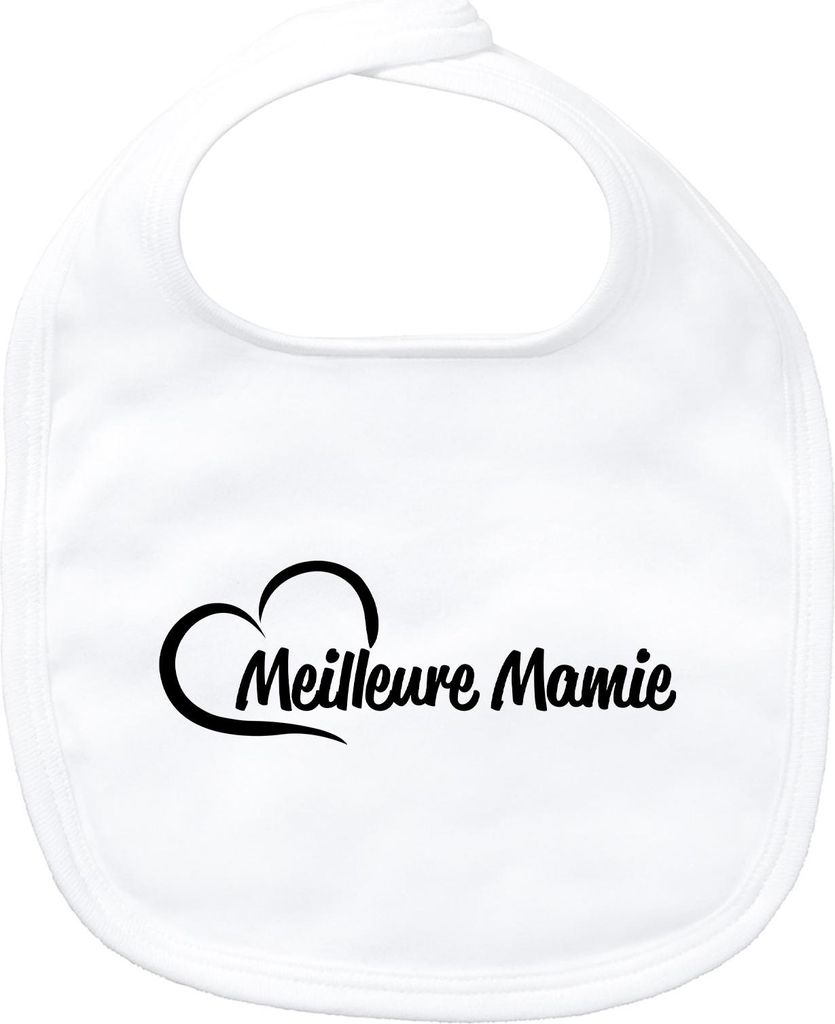 Huuraa Baby Lätzchen Meilleure Mamie Cœur White Klettverschluss Baumwolle Latz Geschenkidee